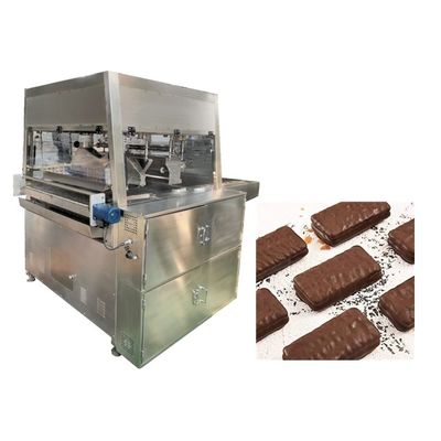 comprar Máquina de enrobado de chocolate 304SS de 900 mm de grado alimenticio con tres zonas de temperatura online manufacture