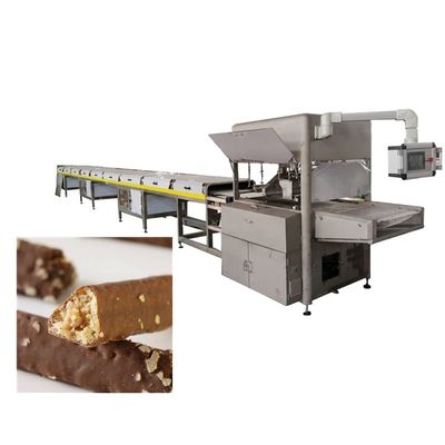 Equipo de recubrimiento de chocolate puro de 500 kg/h con dos bombas de 1200 mm de ancho