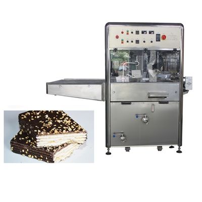 Enrober de chocolate puro con intercambiador de tipo tubo y túnel de enfriamiento