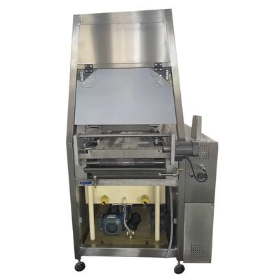 comprar Máquina de recubrimiento de chocolate de acero inoxidable 304 controlada por PLC para golosinas de galletas de pastelería y confitería online manufacture